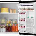 Emerson CR2700B-A Compact Refrigerator 2.7 Cu Ft, ENERGY STAR Mini Fridge with Adjustable Thermostat, Reversible Door, Glass Shelves, Manual Defrost, Black