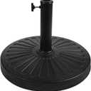 Blissun 22 lbs Patio Umbrella Base, Outdoor Umbrella Base, Market Umbrella Base Stand for Patio, Garden, Lawn, Black, 16.5"