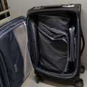 Travelpro Platinum Elite Softside Expandable Carry on Luggage, 8 Wheel Spinner Suitcase, USB Port, Suiter, Men and Women, Shadow Black, Carry On 21-Inch