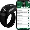 Lightweight Tasbih Smart Ring, Tasbeeh Counters,Prayer Direction Indicator Guide,5 Azan Alarm Clock,Forgiveness,Electronic Rosary,Eid al-Fitr Eid al-Adha Ramadan Gift for men women-Black Pro with APP