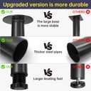 Adjustable Furniture Leg Set 32~51 Inch, Adjustable Metal Table Leg Home Office DIY Metal Desk Legs, for Computer Desk Dining Table Office Desk (4, Black)