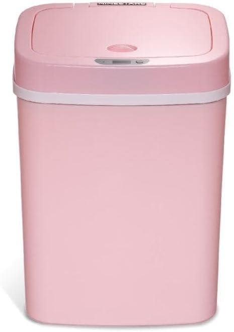 Motion Sensor Pink 3.2-gal Trash Can Rectangle Plastic Fingerprint Proof Quiet Close