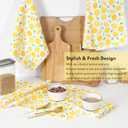 2 x Lemon Kitchen Towels 4 Pack | 16"x28" Absorbent Dish Cloths Set, Super Soft Decorative Towels for Cooking, Cleaning, Drying Dishes - Lemon Print