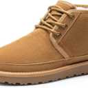 Bruno Marc Men's Winter Snow Boots FuzzyGo Cozy Suede Leather Cold Weather Warm Outdoor Casual Ankle Boots, Size 10, Chesnut, SBSB2402M