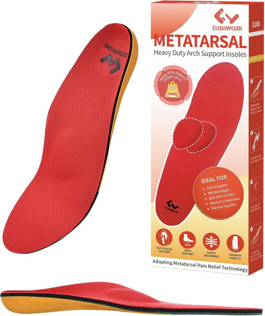 Metatarsalgia Insoles for Ball of Foot Pain,Morton's Neuroma,Arch Supports Insoles,Orthotic Insoles,Men Women Shoe Insert for Metatarsal,Foot Pain Relief E(Men's 8-8.5 / Women's 9.5-10,270mm)