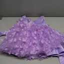 Flower Girl Toddler Baby Girl Dress Infant Wedding Birthday Party Pageant Dress Bowknot Stain Tulle Butterfly Dress Princess Tutu Formal Dresses Purple 9-12 Months