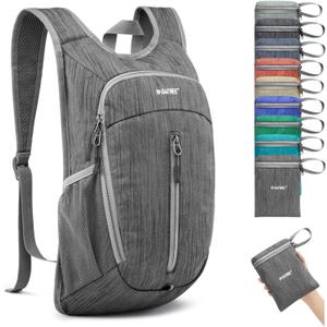 G4Free 10L Hiking Backpack Small Travel Hiking Daypack Lightweight Packable Backpack Casual Foldable Shoulder Bag (Dark Grey)