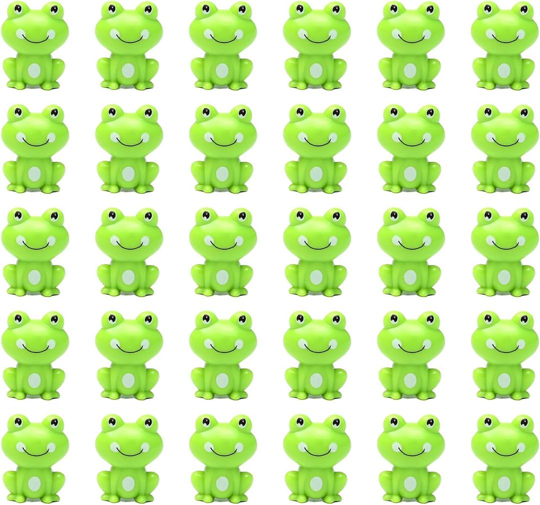 200 Pack Mini Green Plastic Frogs, Small Frog Figurine Tiny Frogs to Hide Fairy Garden Miniature Dollhouse Home Decor Frog Decorations