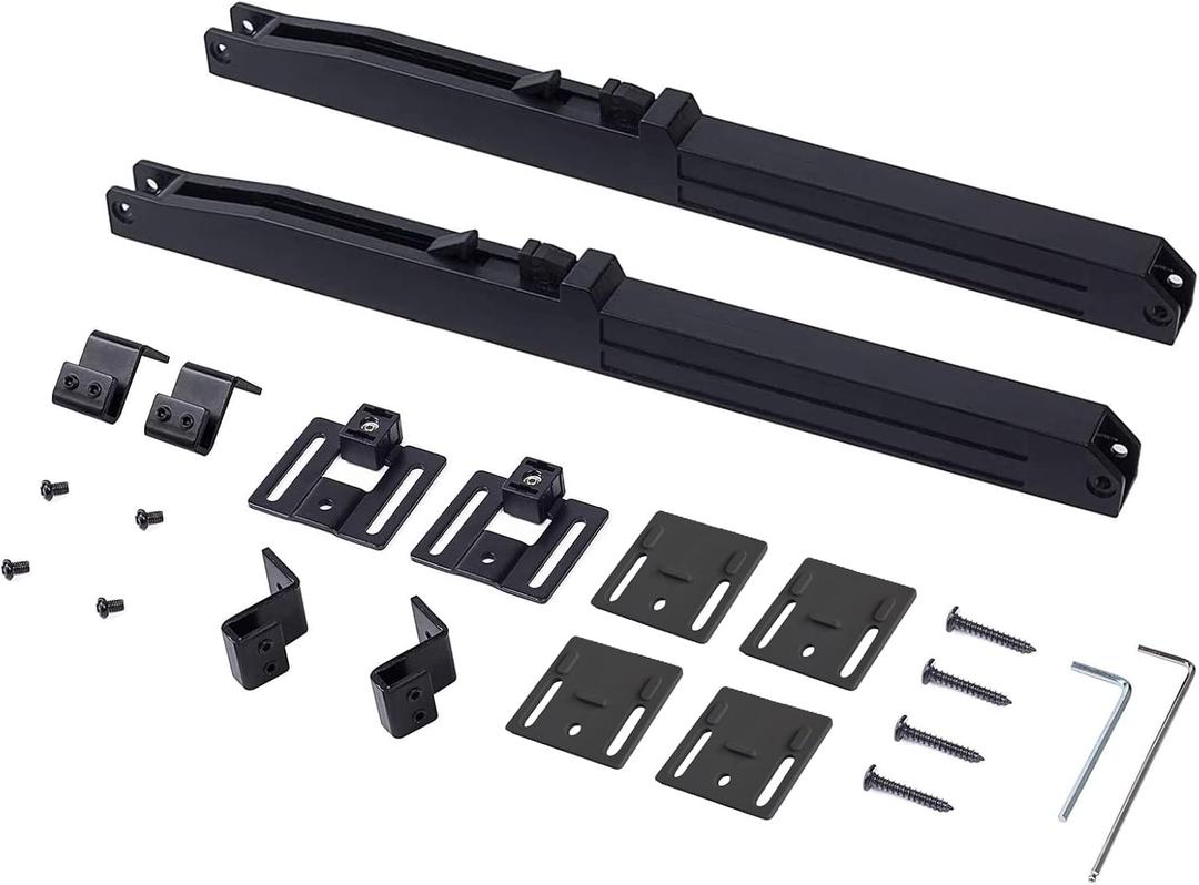 2PCS Hole-Free Barn Door Soft Close Mechanism, Upgraded Design Sliding Door Hardware Spring Buffer Damper, One Way Operation Invisible Door Stopper Adjustable Actuators with Actuator Spacers