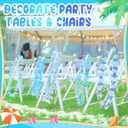 Jexine 250 Pieces Hawaiian Leis Bulk Tropical Luau Leis Summer Beach Floral Necklace for Birthday Party Decorations Wedding Summer Celebrations(Blue,Light Color)