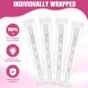 60 PACK Disposable Vaginal Suppository Applicator for Women, Fits Most Lubricants Creams Gels Pills Tablet Suppositories, Threaded End, Soft & Small Tip, with Dosage Markings, Individually Wrapped
