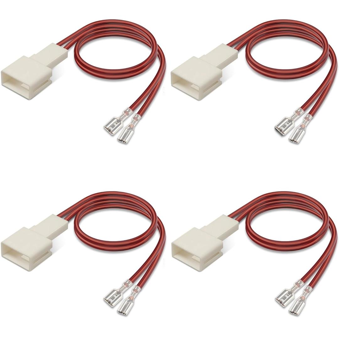 4 Pcs 72-8104 Speaker Harness, Thicker Longer Professional Audio Speaker Wire Harness, Car Door Speaker Wiring Harness Adapter Connector for Toyota Camry Corolla Tacoma Tundra 4 Runner Scion Subaru