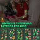 9 x Luminous Christmas Temporary Tattoos for Kids - 120 Pieces Christmas Glow in The Dark Tattoos Stickers for Boys and Girls,Christmas Party Favors for Kids Stocking Stuffers and Gifts 10 Sheets