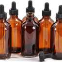 Vivaplex, 6, Amber, 4 oz Glass Bottles, with Glass Eye Droppers