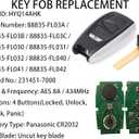 Smart Key Fob for Subaru 2018-2024, Alliskeys 4-Buttons Keyless Entry Remote Control Key Fob Replacement for Subaru Ascent Crosstrek Forester Impreza Legacy Outback STI WRX BRZ HYQ14AHK 434/8A