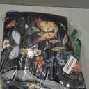 Anidaroel 2x6 Washable Kitchen Runner Rug, Butterfly Rug Runners for Hallways Non Slip Ultra-Thin Rug, Low-Pile Stain Resistant Boho Floral Runner for Bedroom Bathroom Laundry, Black