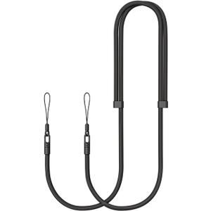 Thickened Crossbody Strap (Without Case) Compatible with Iphone 17/Air/Pro/Max Phone Cases and Other Device with Dual Lanyard Holes, Adjustable Hands-free Shoulder Neck Camera Phone Strap (Black)