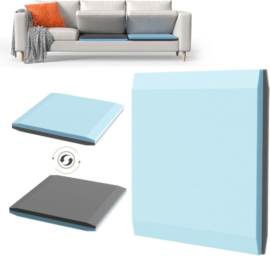 Couch Cushion Support for Sagging Cushions 20''x20'', Two in One Sofa Cushion Support to Repair Sagging Seats, Lift Saggy Seats, Extend Couch's Life, Blue & Grey 1PC