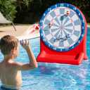 iPlay, iLearn Kids Fun Pool Toys, Inflatable Dart Board Water Games, Swimming Pool Floats, Beach Yard Outdoor Play, Backyard Party Birthday Gift for 6 7 8 9 10 12 Years Old Boys Girls Teen Adult-Red