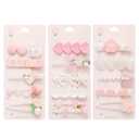 3 pack Hair Clips for Girl and Women 2.36 inch Fashion Hair Clips Set Pearl Acrylic Resin Hair Accessories for Thick Hair