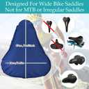 2 Pcs Bike Seat Rain Cover Bicycle Seat Cover Waterproof Blue Bike Seats Cushion Covers with Elastic Outdoor for Bicycles E-Bikes Unisex
