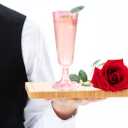 bUCLA 60 Pack Pink Plastic Champagne Flutes Disposable - 5 OZ Plastic Champagne Glasses - Fancy Champagne Cups - Ideal for Party