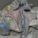 Jekeno Glow in The Dark Gaming Blanket Gamer Game Controller Throw Gift Toys for Kids Boys Teen Son Adults Gamepad Presents Easter Birthday Christmas Bedroom Decor Luminous Blanket Grey 50"x60"