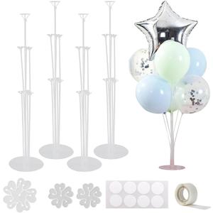 4pcs 28" Balloon Stand Kits, PVC Tabletop Holder for Graduation, Baby Shower, Wedding Decorations