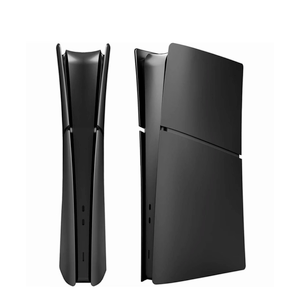 5PCS Face Plates for PS5 Slim Disc and Digital Edition, Cover Shell Panels Accessories Compatible with PlayStation 5 Slim Protective Replacement FacePlates, Black