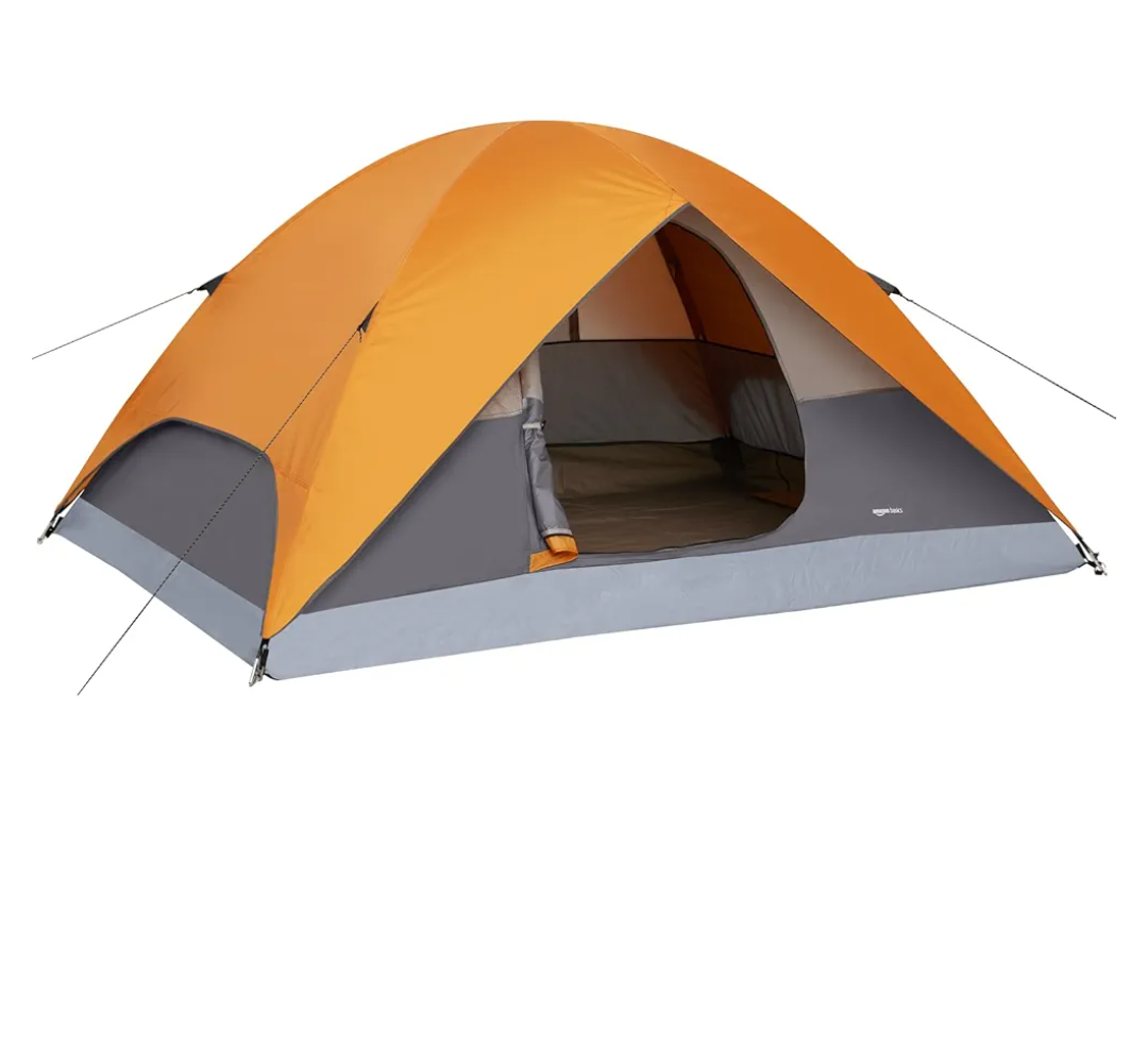 Amazon Basics Camping Tent, 3-Season Dome Design with Rainfly