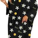 KFUBUO Plus Size Nightgowns for Women Oversized Sleep Tshirts Dress Short Sleeves Sleepwear With Pocket Fit S-5XL