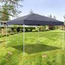 10ft x 10ft Pop Up Paty Canopy Tent Instant Canopy Top Cover Grey Portabler 