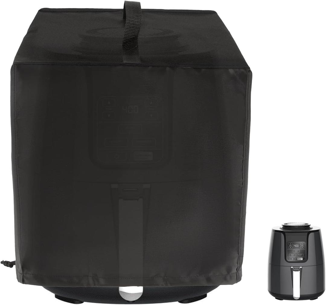 Air Fryer Cover, Appliance Cover Waterproof & Dustproof for 13.8x10.2x13.77 Inch Air Fryers, Air Fryer Covers, Heavy Duty 420D Oxford Fabric Universal Fit (Black)