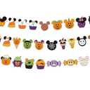 Mickeey Mouse Halloween Decorations Banner Pumpkin Style Halloween Banner Trick or Treat Halloween Garland Candy Banner for Halloween Party Decorations