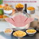 Boao 6 Pack Microwave Bowl Cozy Holder Safe Insulated Bowl Cozies Multipurpose Hot Heat Proof Soup Plate Holder to Prevent Hand from Heat and Maintain Food Warm(Rose)