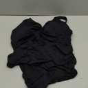 Holipick Women Tummy Control One Piece Swimsuit - Push Up Bathing Suit Full Coverage Slimming Swimwear (X-Large, Black)