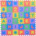 EVA Foam Mats, 36Pcs Play Tiles with Alphabets & Digits, Interactive Floor for Young Learners