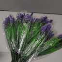 TSTWETO Artificial Plants Outdoor, 22 Pcs Fake Flowers UV Resistant Outdoor Artificial Lavender Flowers, Plastic Faux Plants for Porch Garden Planter Yard Window Box