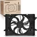 A-Premium Engine Radiator Cooling Fan Assembly with Brushless Motor Compatible with Select Chrysler Models - Pacifica 2017-2025, Voyager 2020-2025, Grand Caravan 2021-2024