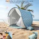 Baby Beach Tent, 2026 Upgrade Pop Up UPF 50+ UV Protection Sun Shelter Canopy with Mosquito Net Portable Outdoor Shade Summer Essentials for Babies & Toddlers- Blue