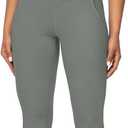 Sunzel Flare Leggings for Women with Pockets, Crossover Yoga Pants with Tummy Control, High Waisted and Wide Leg Side Pockets (Gray)