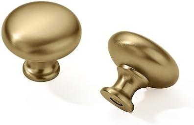 khtumeware 1-1/4" Champagne Bronze Zinc Alloy Cabinet Knobs - Single Hole Center Kitchen Cabinet Pull Hardware for Bedroom. 8 Pack