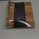 Cookbook Stand for Kitchen Counter  Adjustable Wood Book Holder with Resin Accent, Rustic Recipe Book Stand with Secure Page Grips, Compatible with Cookbooks & Tablets