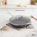 Granitestone 14” Frying Pan with Lid, Large Non stick Frying Pan for Cooking, Frying Pan Nonstick, Ultra Durable Mineral and Diamond Coating, Family Sized Open Skillet, Oven and Dishwasher Safe, Black