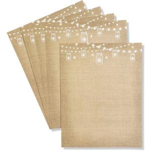 100 Sheet Mason Jar and String Light Rustic Letterhead Paper, 8.5x11 inch Christmas Stationery Paper, Letter Size Write Personalized Greetings, Get Creative and Crafty with Xmas Letter Paper Sheets