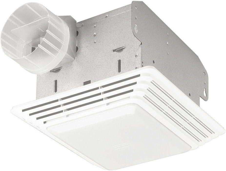 Broan-NuTone 678 Ventilation Fan and Light Combo for Bathroom and Home, 100 Watts, 50 CFM, White (2.5 Sones)