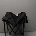 FUNDANGO Oversized Camping Stool, 330 Lbs Foot Rest Padded Collapsible Camping Chair Portable Lawn Foldable Footrest for Travel Outdoor Gardening Fishing Hiking BBQ with Carry Bag (Black)