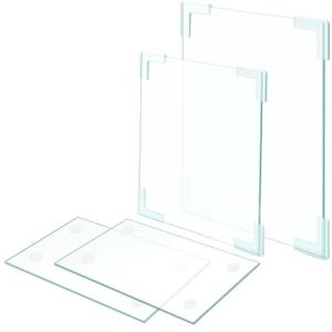 Glass Cutting Board for Kitchen Counter, HQAUT Tempered Glass Cutting Board for Countertop with Non-Slip Feet, Scratch, Heat and Shatter Resistant, Easy to Clean, (5''x7'',8''x10",10''x14'') (set of 4)
