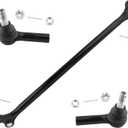 BOXI 3pcs Front Center Drag Link and Outer Tie Rod Ends Fit for Nissan Frontier 1998 4WD/Frontier 1999-2000 (2.4L 4WD or 3.3L)/Frontier 2001-2004 3.3L/Xterra 2000-2004 | DS80593 ES3466