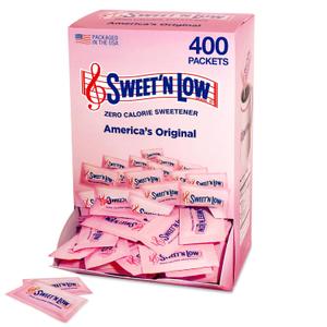 Sweet'N Low Zero Calorie Sweetener Packets, 400 Ct, Kosher & Gluten Free, Low Glycemic Index, Individual Tea and Coffee Sweetener Packets (EXP 04/06/28)